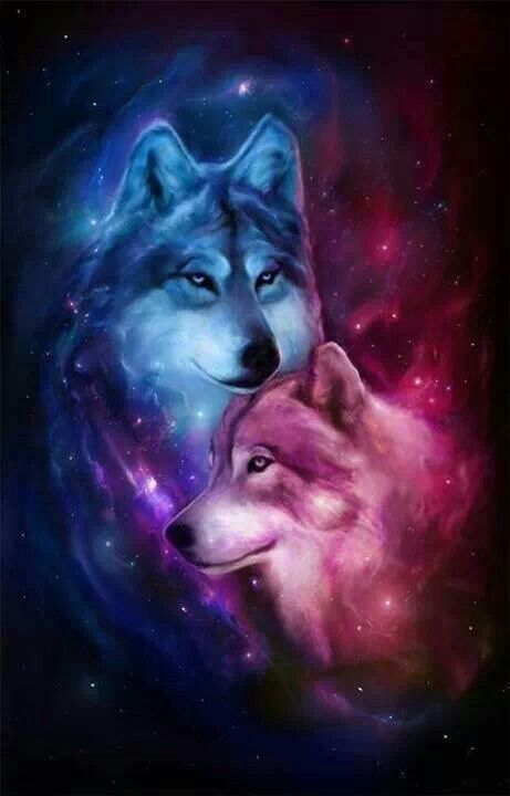 Hình hình họa chó sói hai bạn ngầu