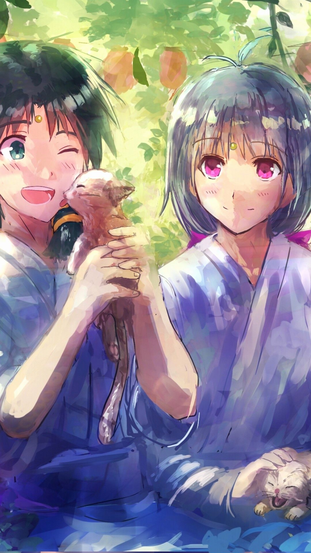 Hình nền cặp đôi Anime Full HD dễ thương đáng yêu