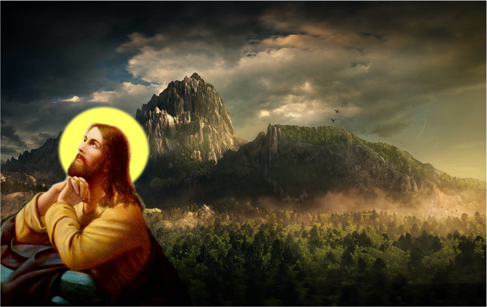 Hình ảnh minh họa Chúa Giê-su cầu nguyện nhiệt thành