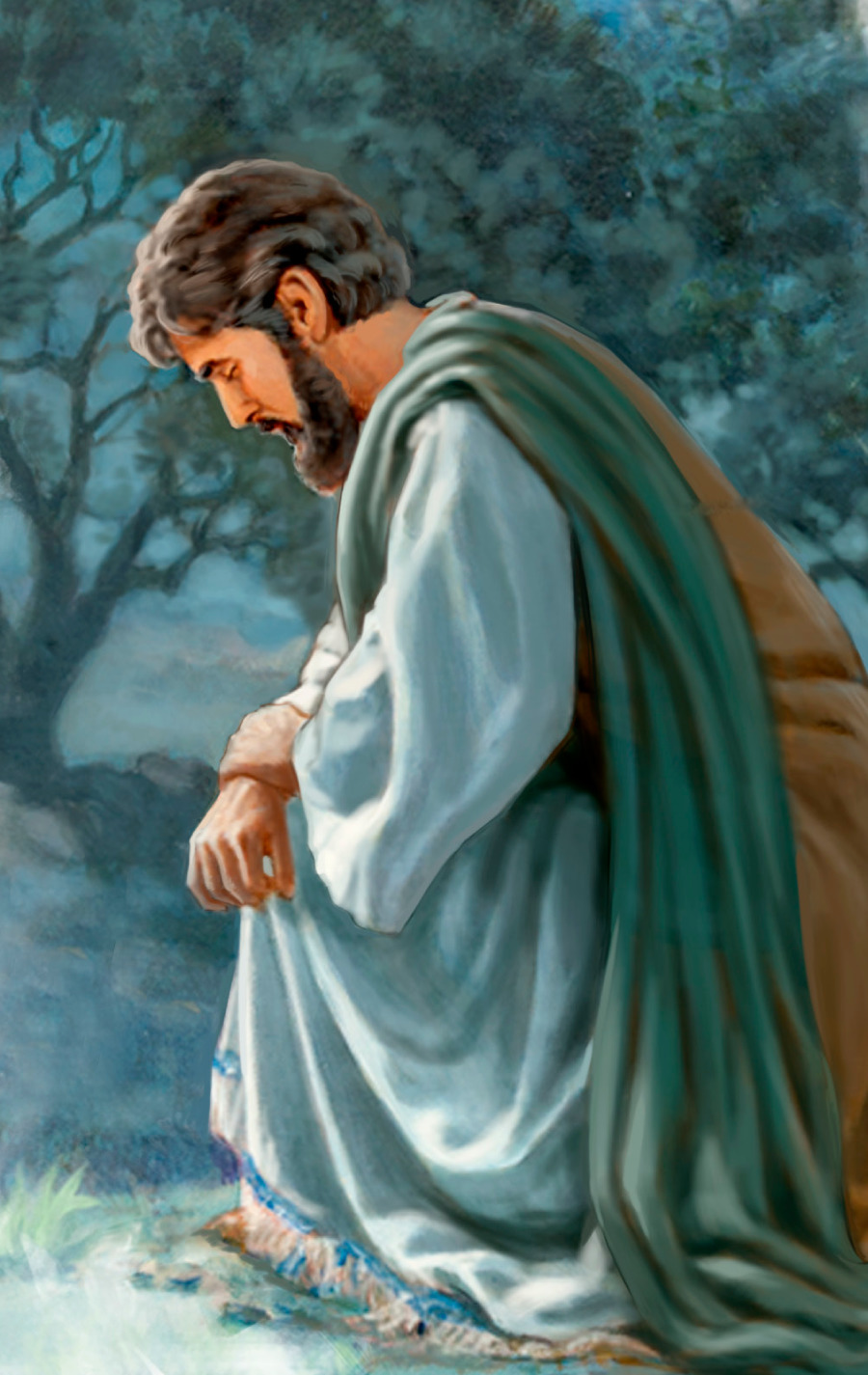 Một bức tranh tuyệt đẹp của Chúa Giêsu đang cầu nguyện