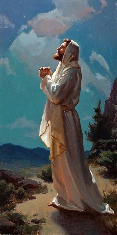 Một bức tranh tuyệt đẹp của Chúa Giêsu đang cầu nguyện