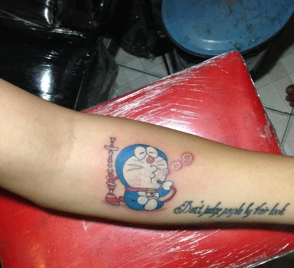 Hình xăm Doraemon chất ngầu