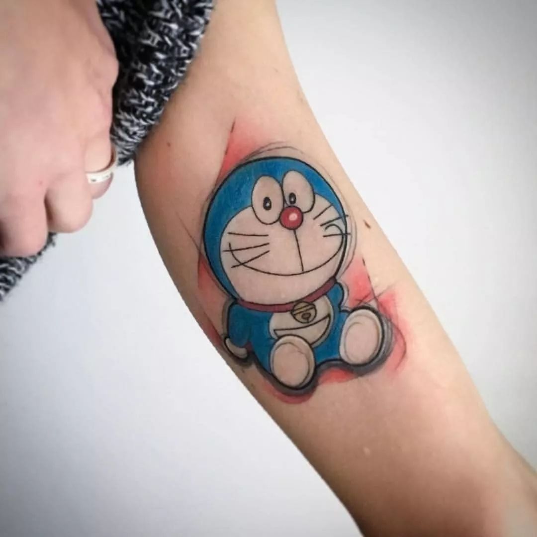 Hình xăm mèo ú Doraemon