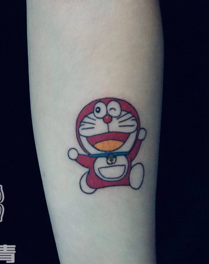 Hình xăm màu Doraemon