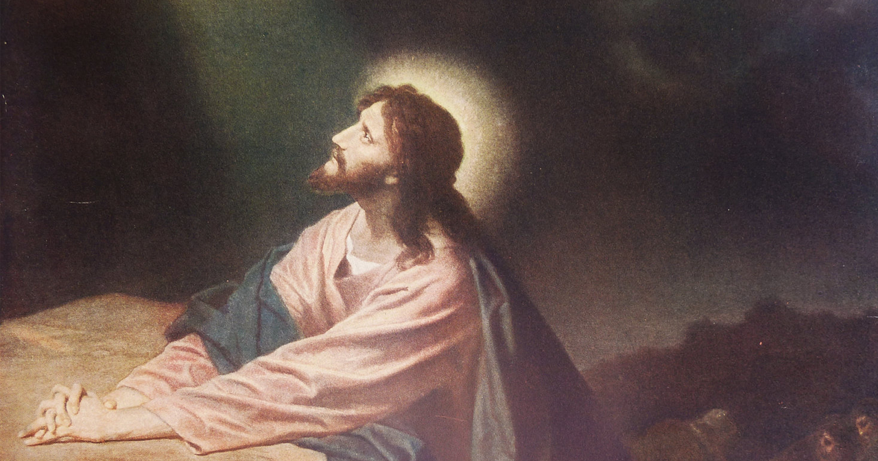 Jesus praying drawing