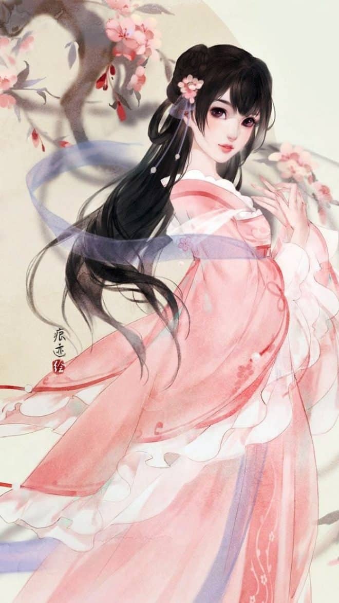 Ảnh vẽ phái nữ cổ trang Trung Quốc rất đẹp nhất