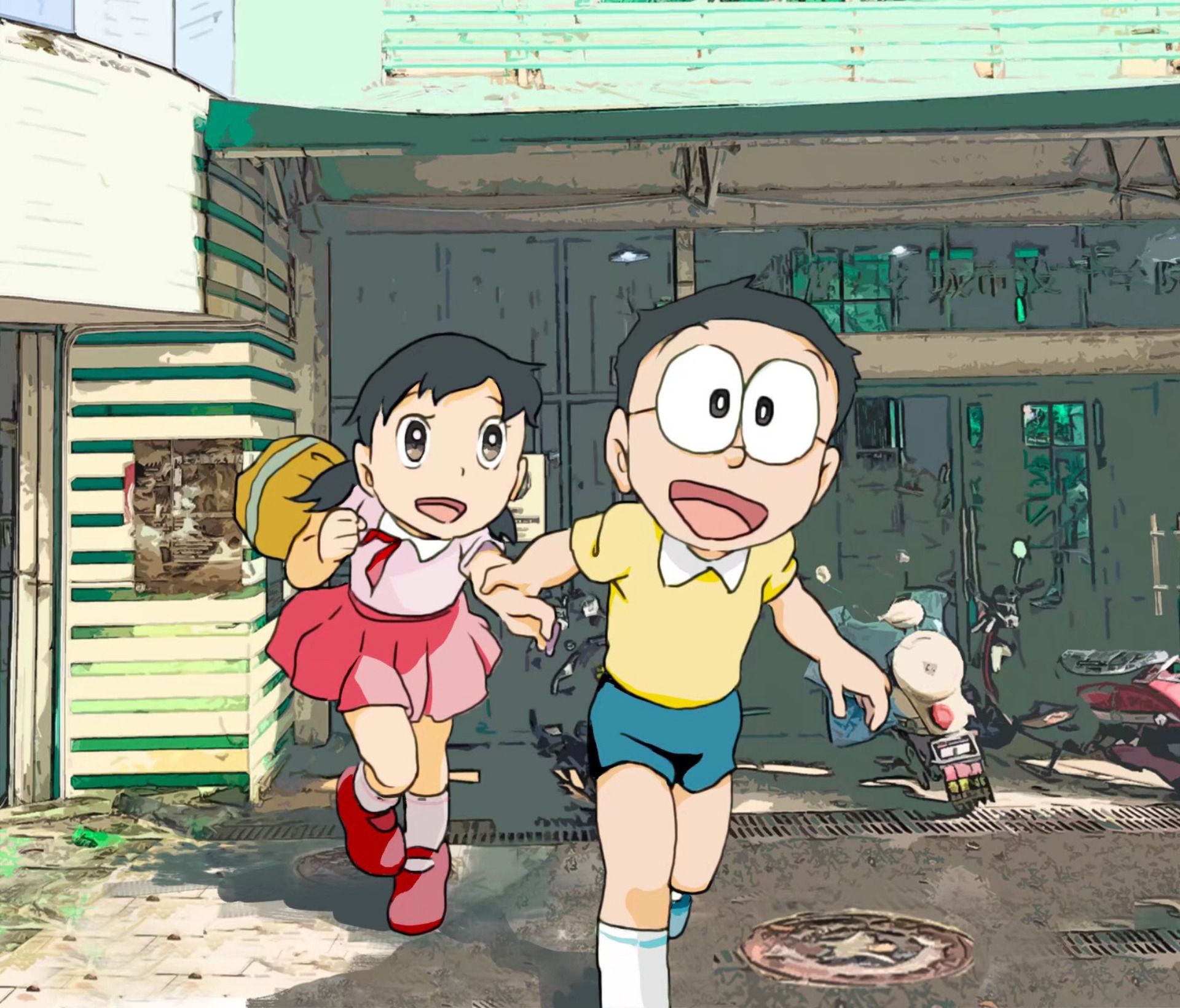 Ảnh nền Nobita và Shizuka full HD