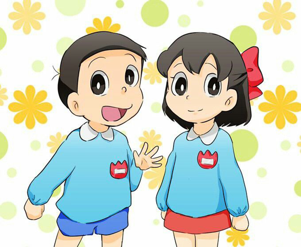 Hình Nobita và Shizuka đáng yêu