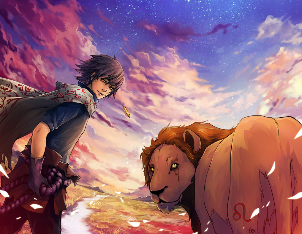 Hình ảnh anime đẹp về cung Sư Tử