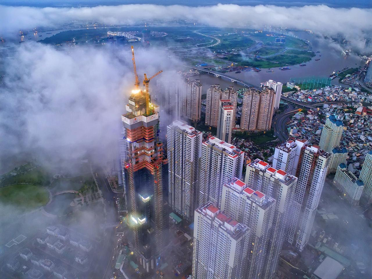 Thành phố Xì Gòn nhìn kể từ bên trên cao