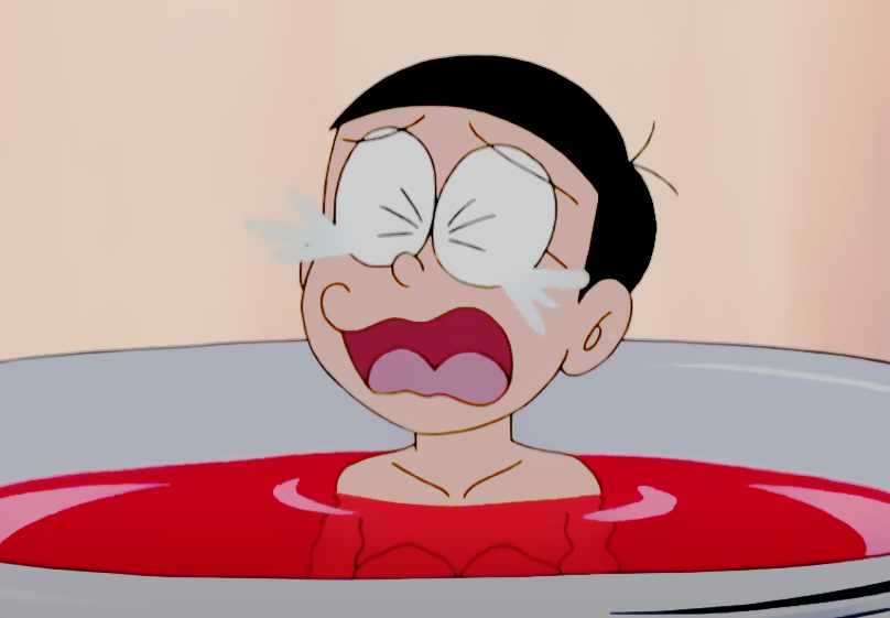Ảnh Nobita khóc nức nở