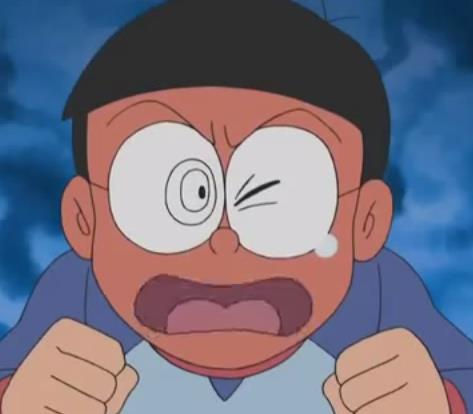 Ảnh Nobita khóc tức giận