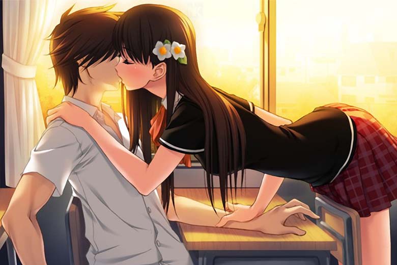 Ảnh Anime nụ hôn tình yêu học đường