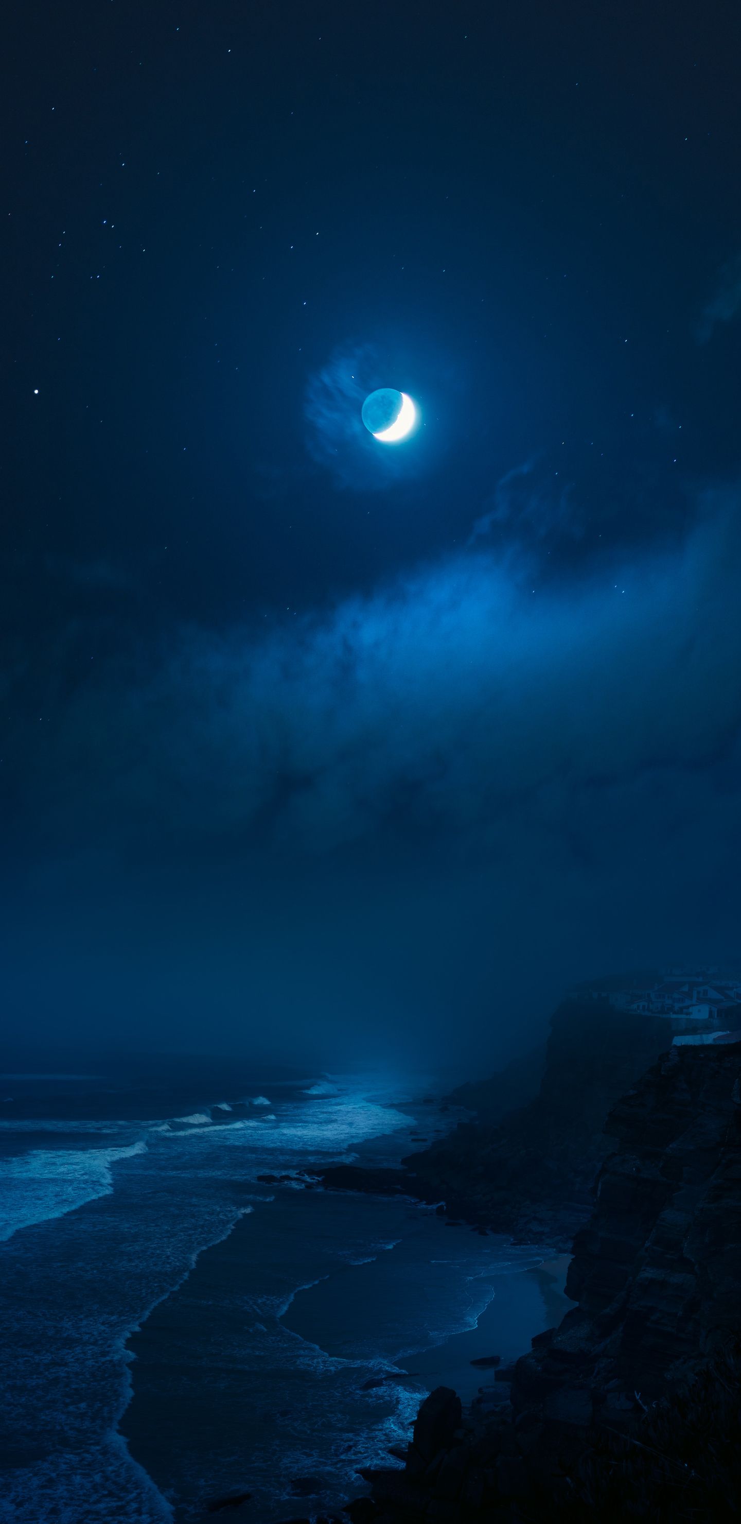 Hình nền biển đêm tuyệt đẹp cho điện thoại