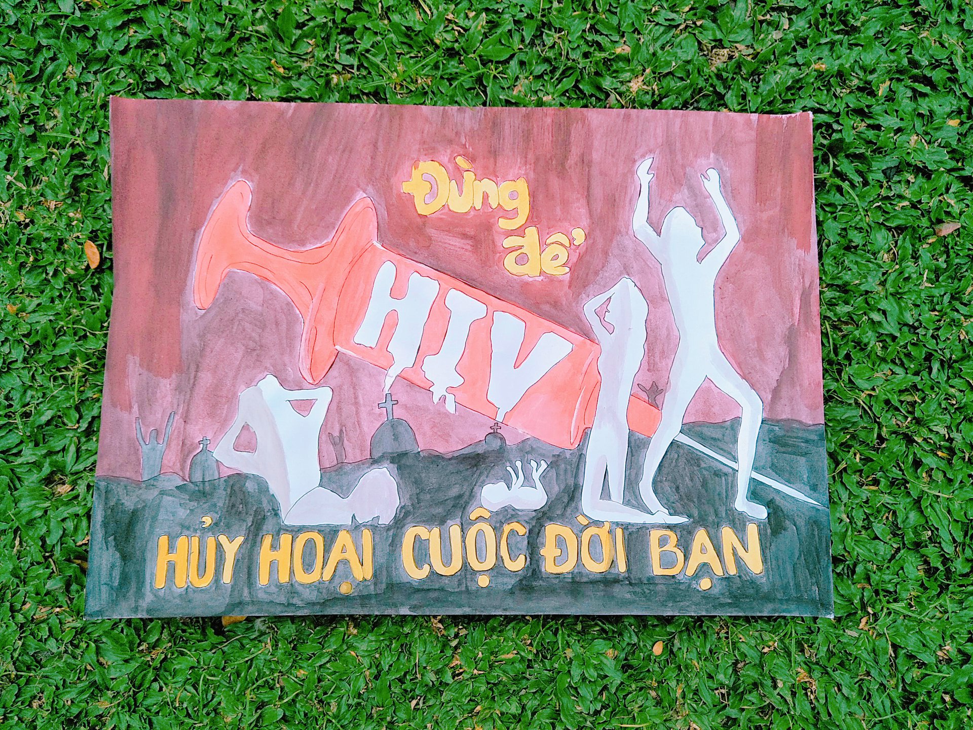 Những bài vẽ đẹp về phòng chống ma túy của học sinh