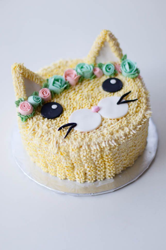 Mẫu bánh sinh nhật mặt mèo cute