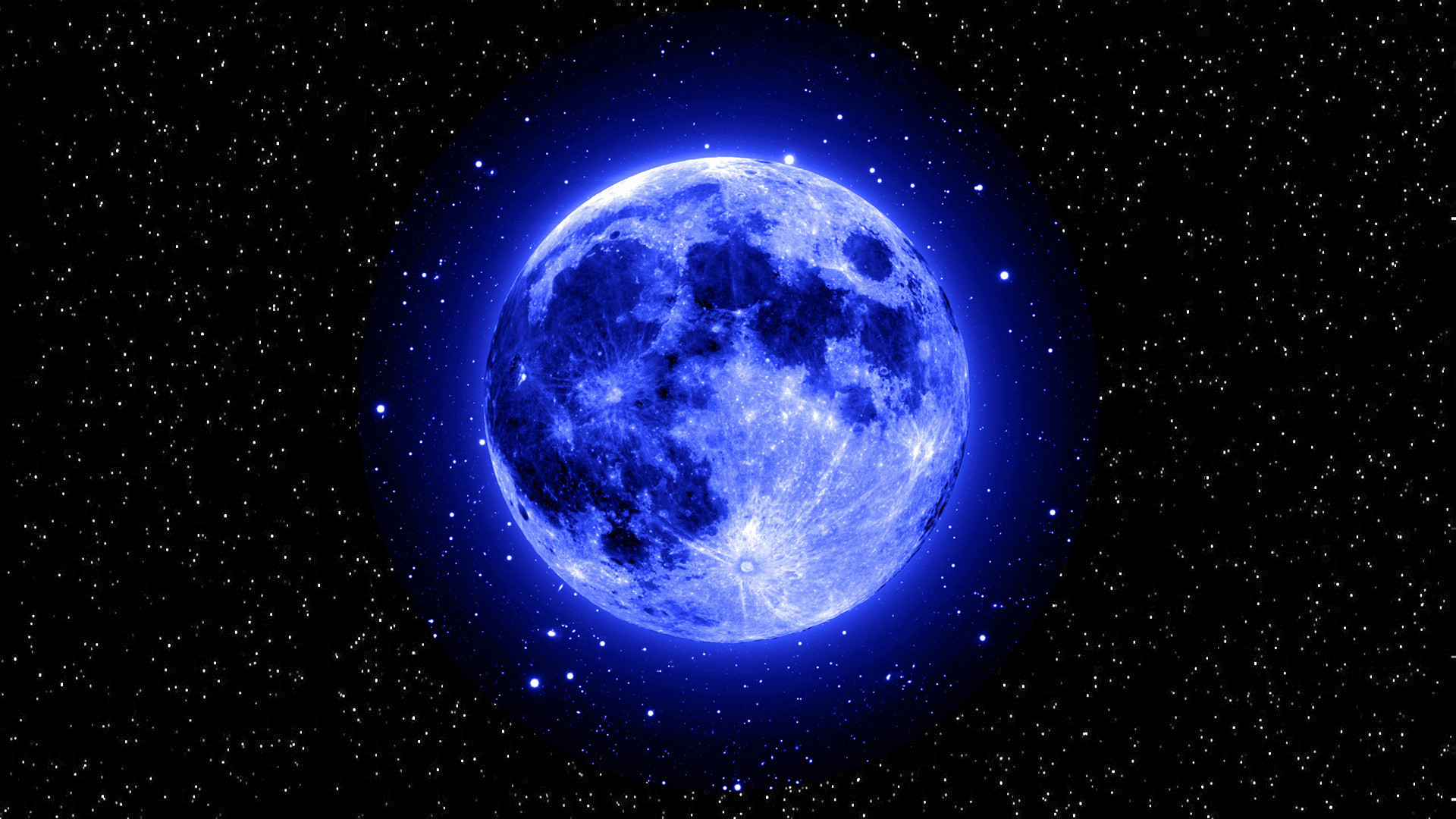 Ảnh nền mặt trăng xanh Full HD