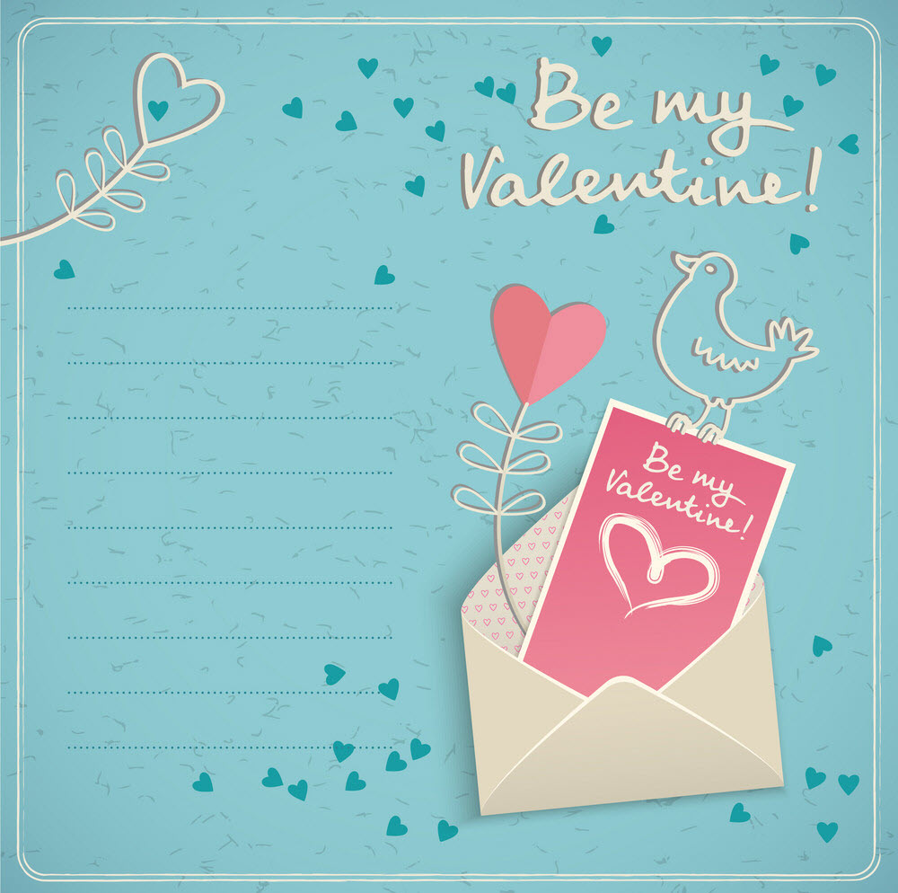 Background thư Valentine