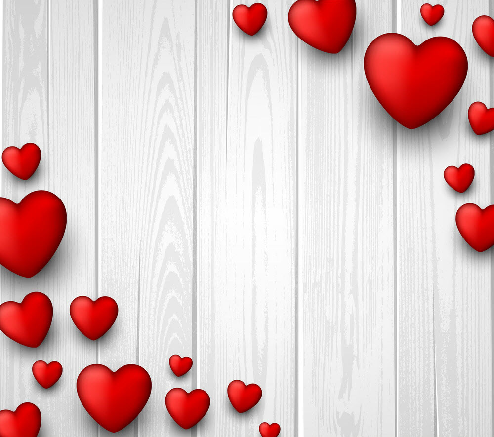 Background Valentine trái tim đỏ