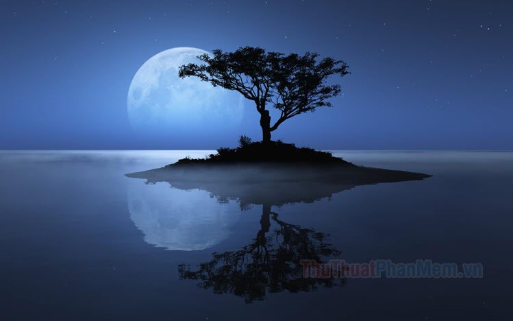 Hình nền mặt trăng xanh đẹp nhất