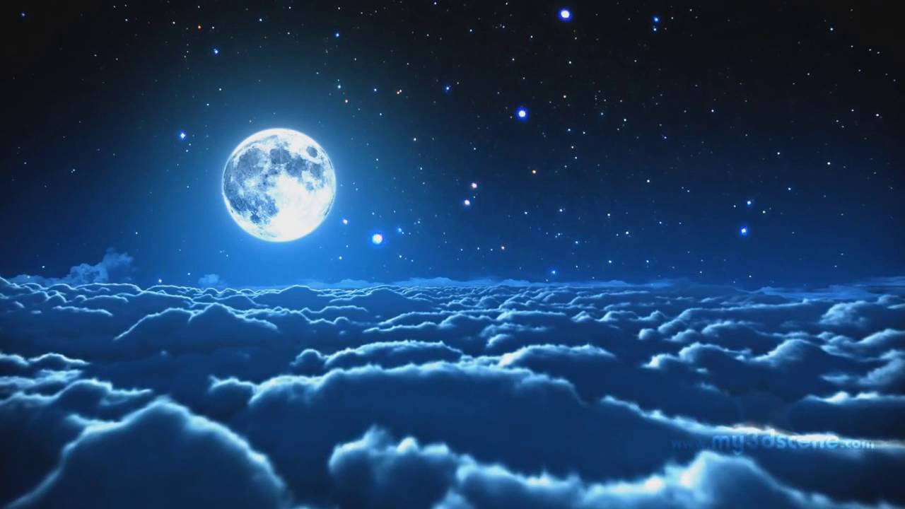 Hình nền mặt trăng xanh HD
