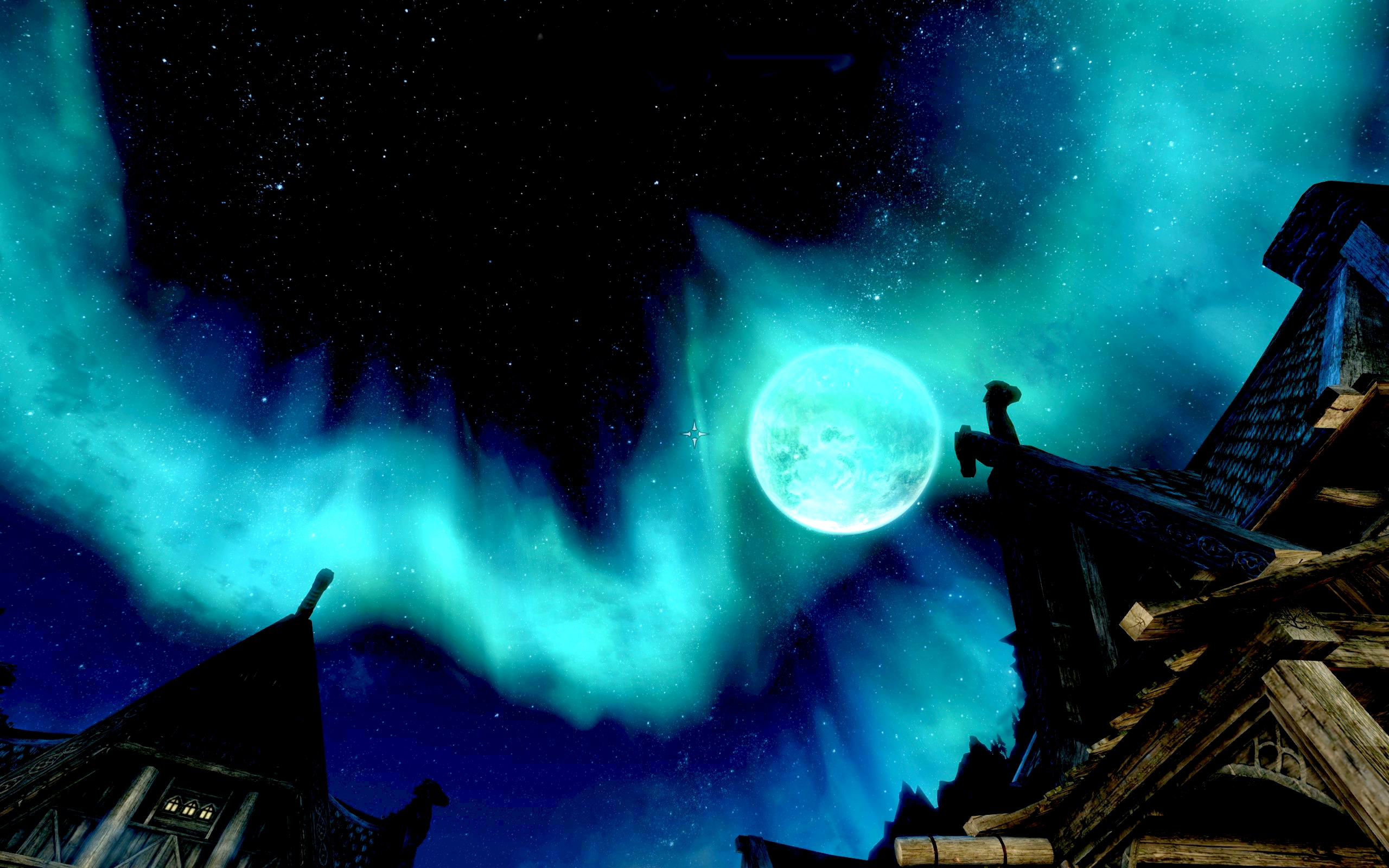 Hình nền phù thủy mặt trăng xanh