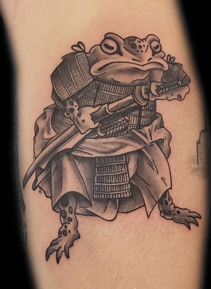 Hình xăm cóc Samurai