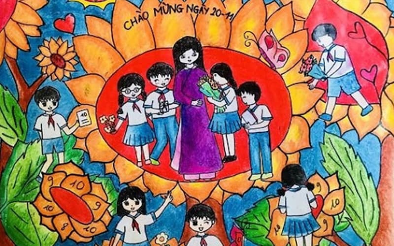 Vẽ Tranh Ngày 2011 Mẫu Tranh Đẹp Ngày Nhà Giáo Việt Nam