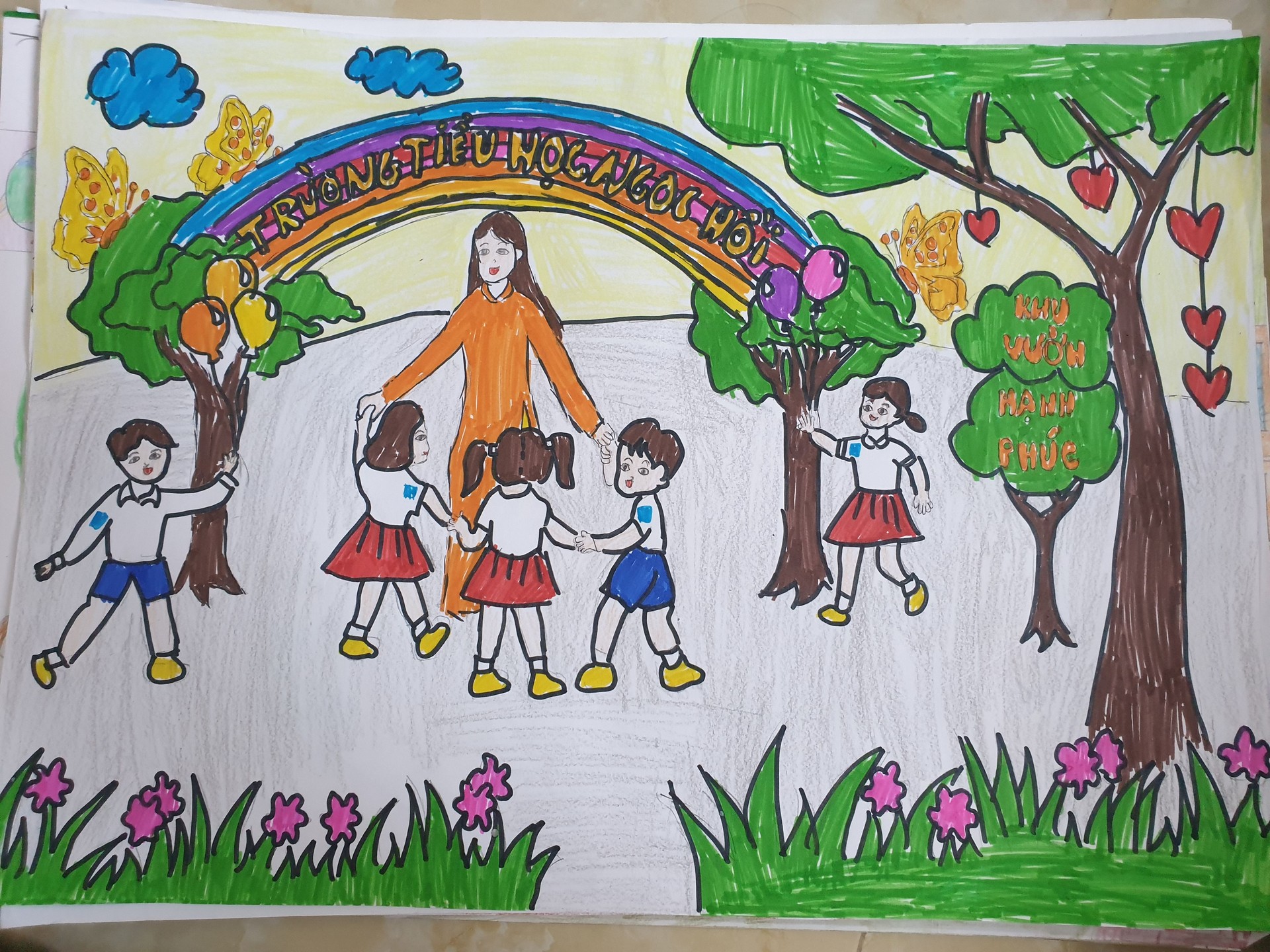 Tranh vẽ 2011 vẽ tranh đề tài ngày Nhà giáo Việt Nam đẹp ý nghĩa