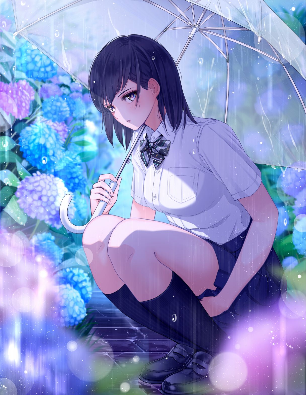 Ảnh hoa cẩm tú cầu dễ thương đáng yêu Anime