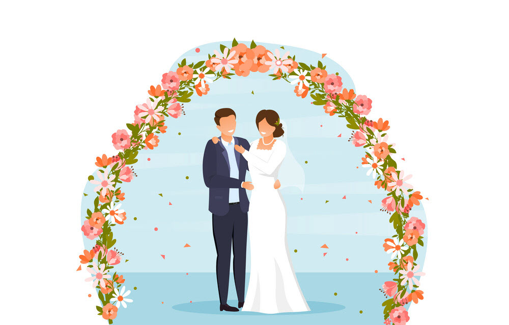 Background đám cưới trong mơ
