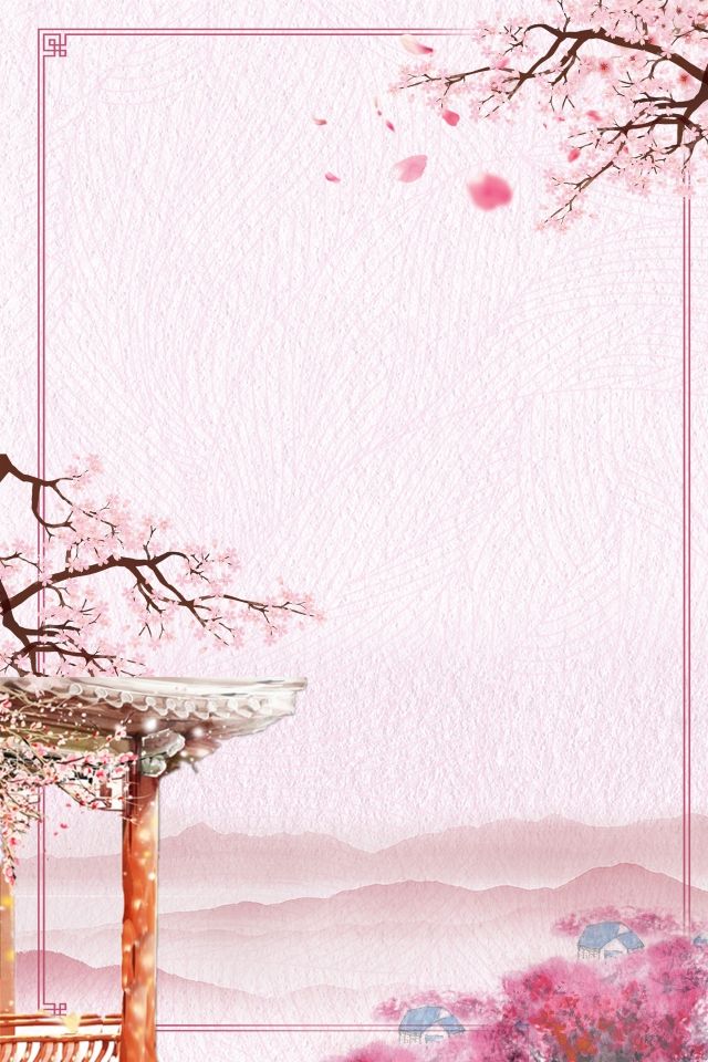 Background Nhật Bản màu hồng đơn giản đẹp