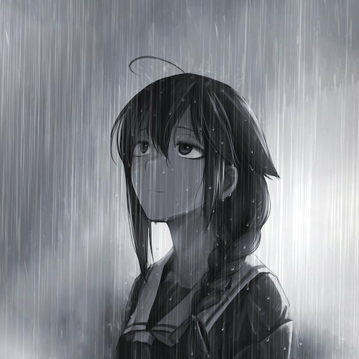 Hình ảnh Anime chia tay buồn dưới cơn mưa
