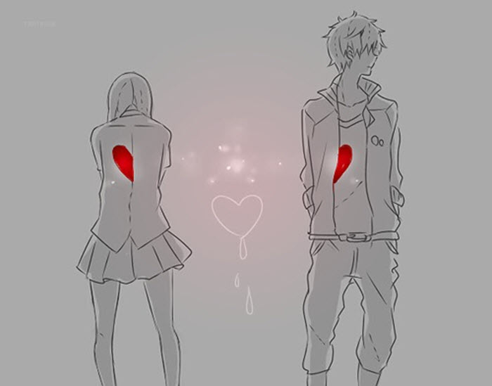 Hình ảnh Anime chia tay trái tim tan vỡ
