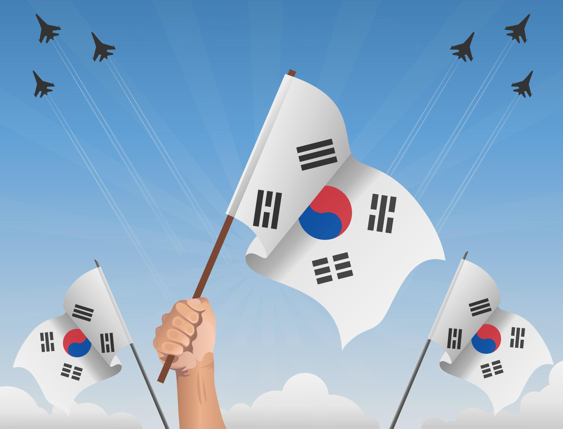 Background cờ Hàn Quốc