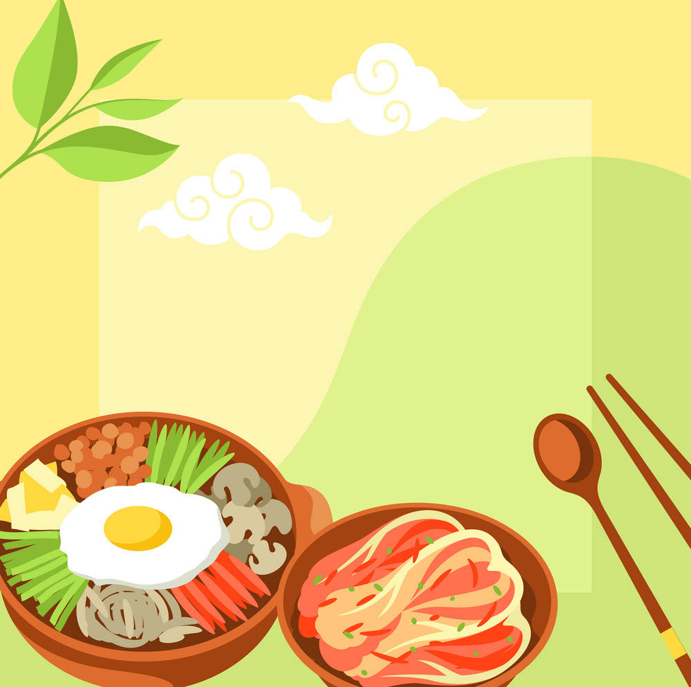Background món ăn Hàn Quốc