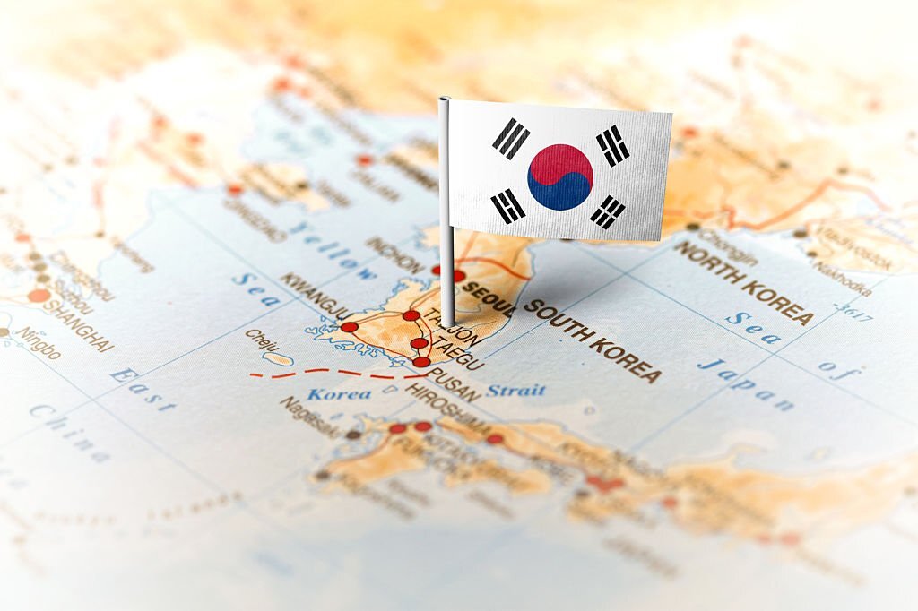 Mẫu background bản đồ Hàn Quốc