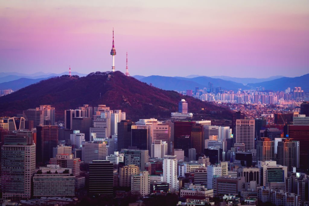 Mẫu background thành phố ở Hàn Quốc