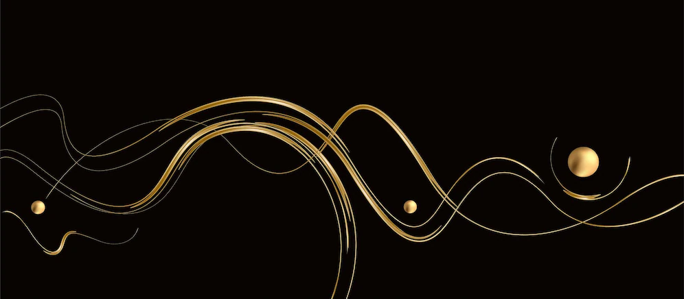 Background banner black gold