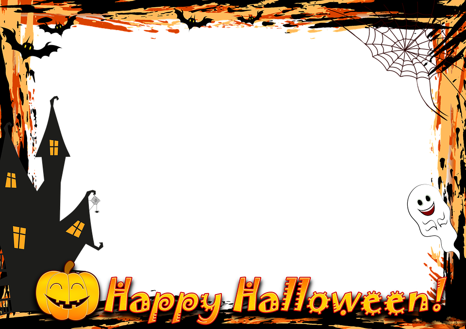 Mẫu background khung ảnh Halloween