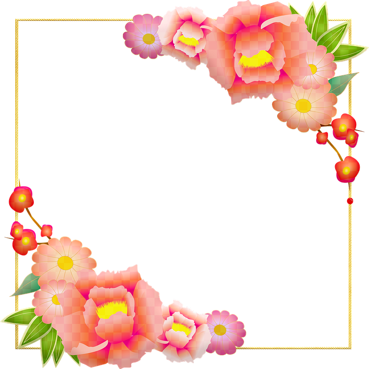 Mẫu background khung ảnh hoa