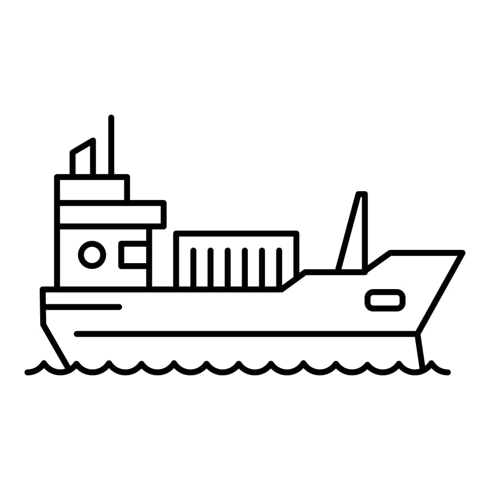 Tranh tô màu tàu thủy đơn giản