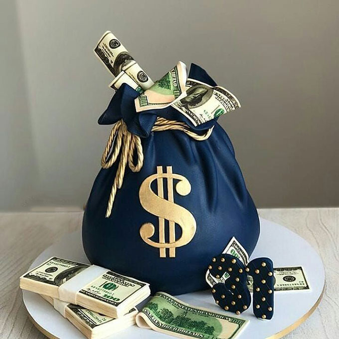 Ảnh chúc mừng sinh nhật bằng túi tiền
