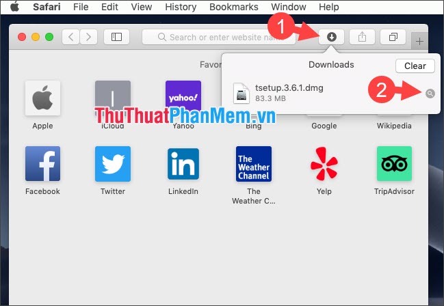 Chọn Open in Finder