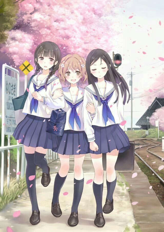 Hình ảnh nhóm nữ sinh Anime đẹp