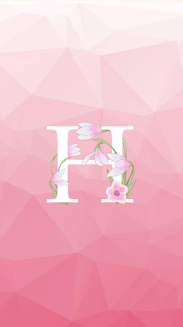 Hình nền chữ H màu hồng đẹp nhất