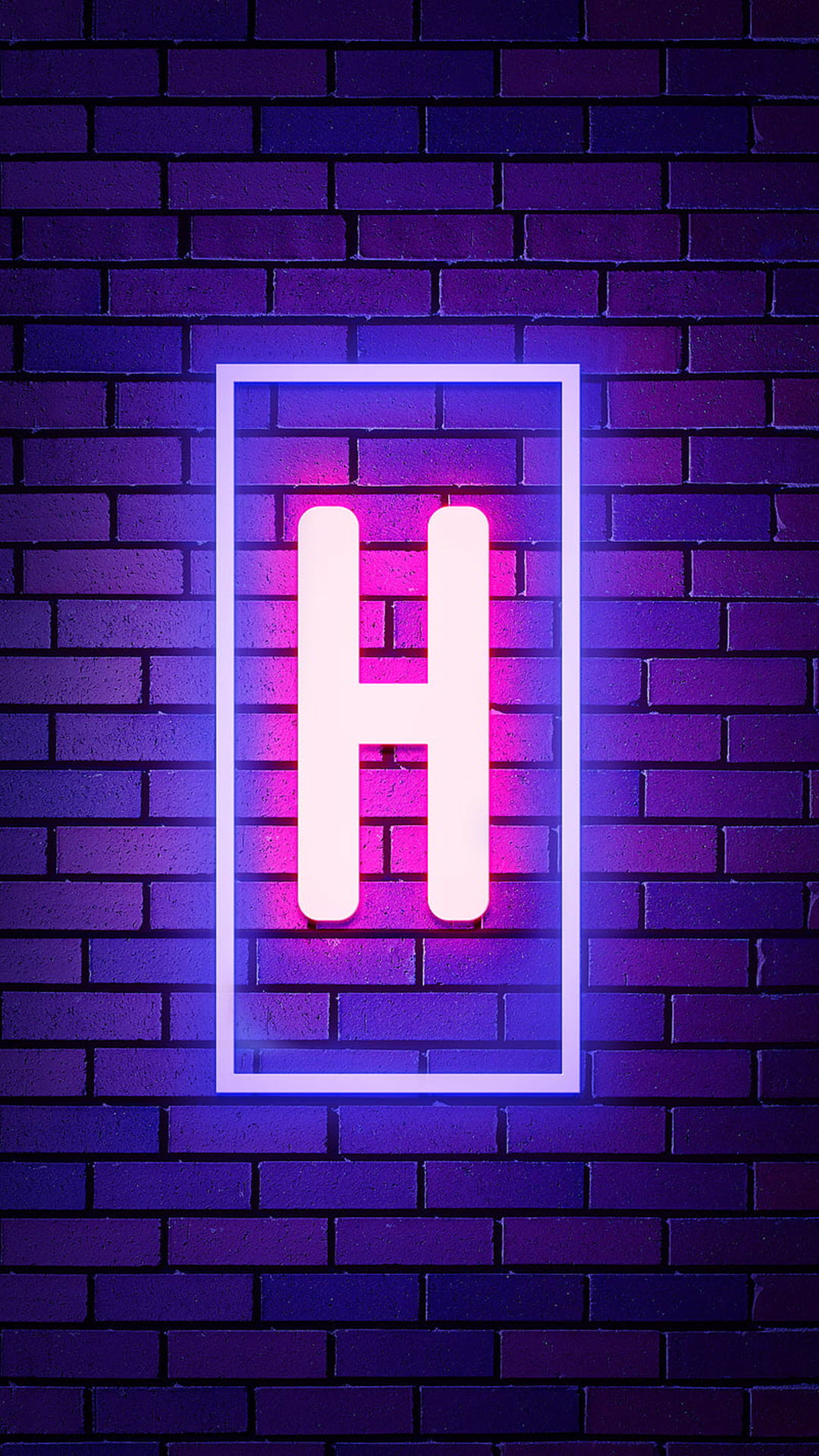 Hình nền chữ H Neon Full HD đẹp