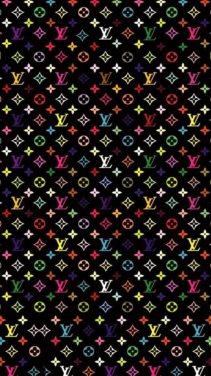 Hình nền Logo Louis Vuitton sắc màu cho điện thoại
