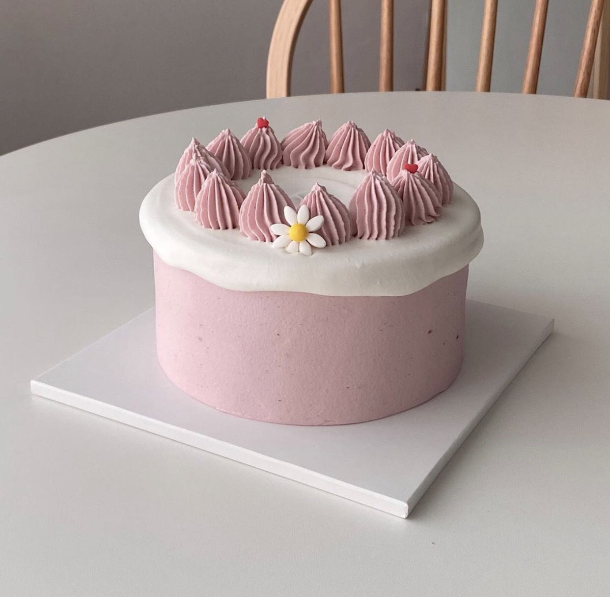 Bánh kem mini sinh nhật kiểu Hàn Quốc đơn giản đẹp nhẹ nhàng nhất 9490   Bánh sinh nhật kỷ niệm