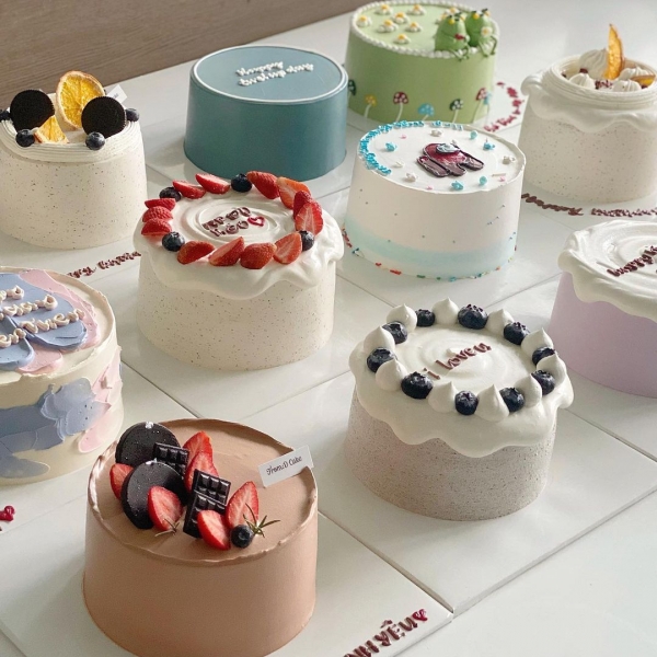 Bánh kem Hàn Quốc trang trí đẹp mắt